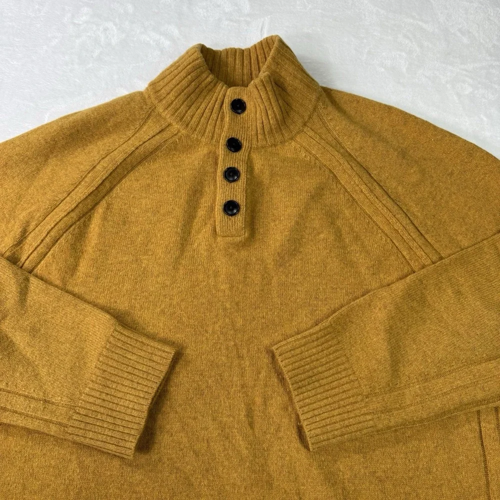Banana Republic Sweater Mens XL‎ Burnt Orange Pullover Italian Wool Blend SOFT